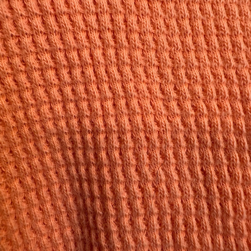 SKIMS Waffle Knit Straight Leg Loose Fit Cotton Pants In Coral Women’s Size 2X - Picture 4 of 7